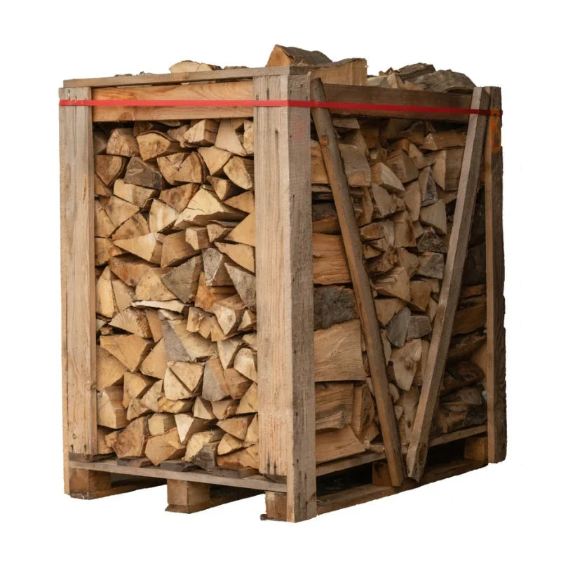 2x Paletten (Weißeiche + Buche/Hainbuche) – 25cm-Scheite