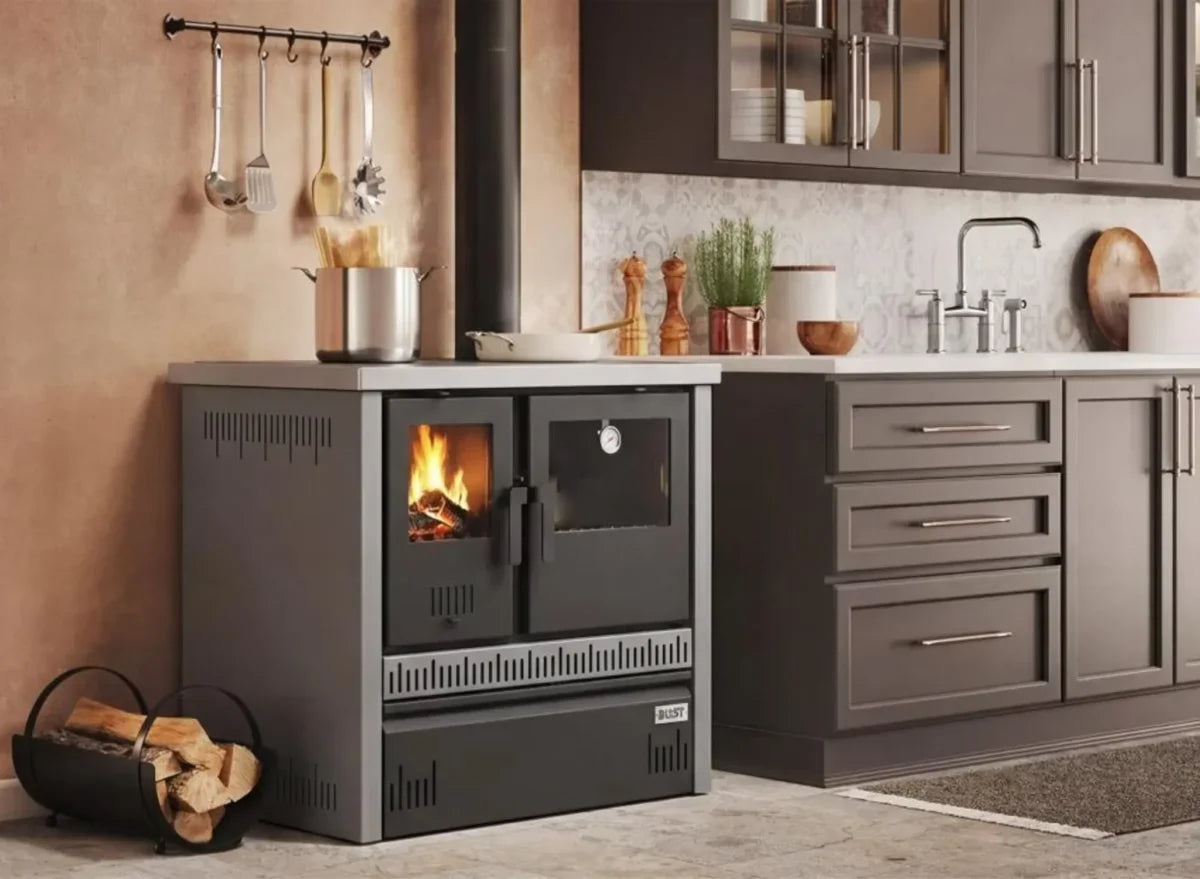 Blist Olimp 12 Holzherd mit Backofen 11–15 kW – Küchenofen für Holz & Holzbriketts