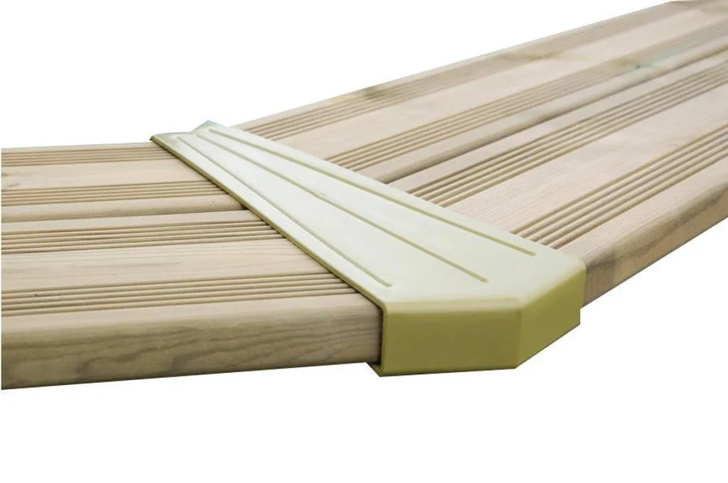 Holzpool Java 640x400x136cm Achteck Oval Super Set inkl. Poolroboter