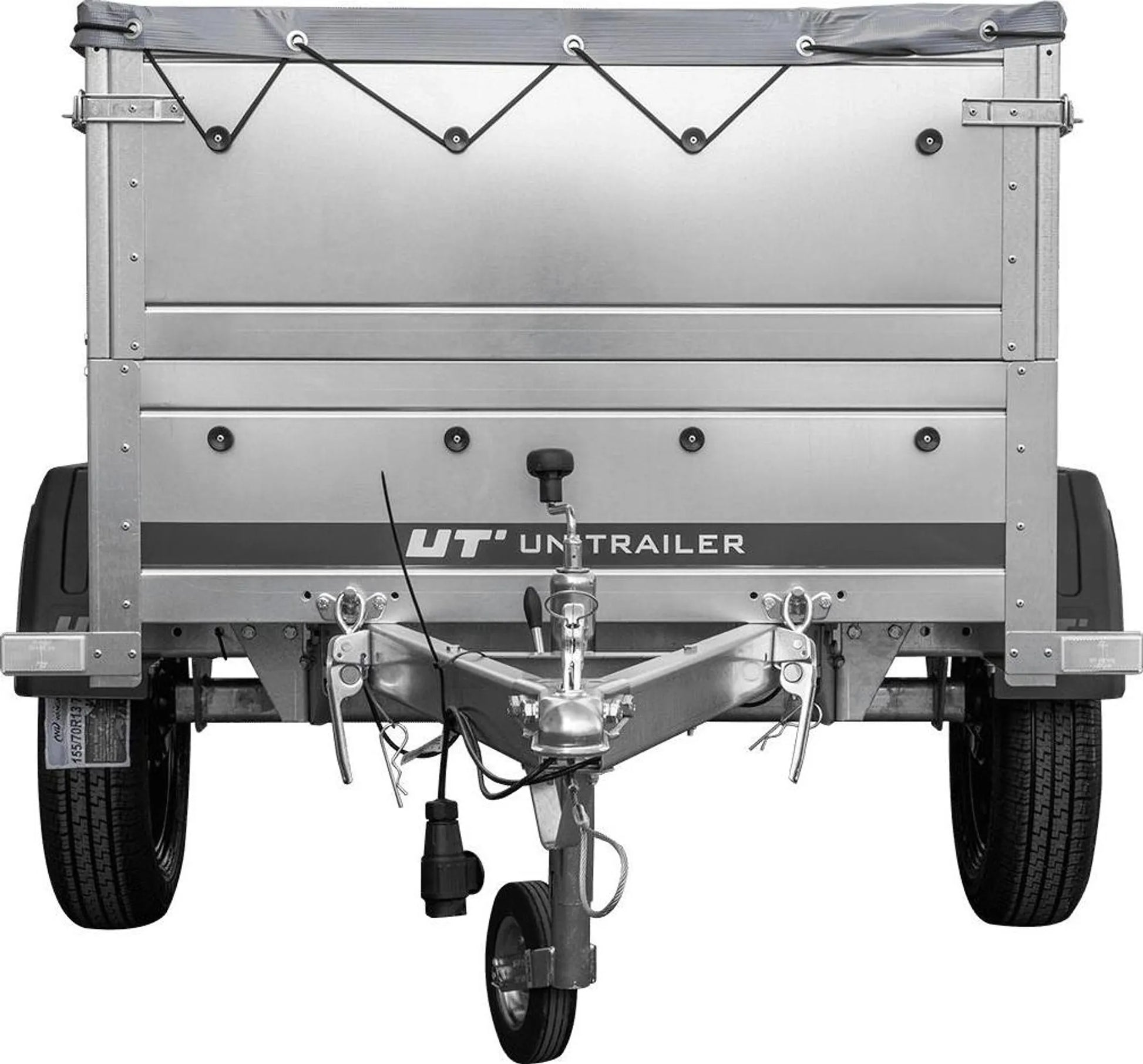 Anhänger GARDEN TRAILER 150 KIPP mit zusätzlichen Bordwänden, Stützrad und Flachplane - Neu