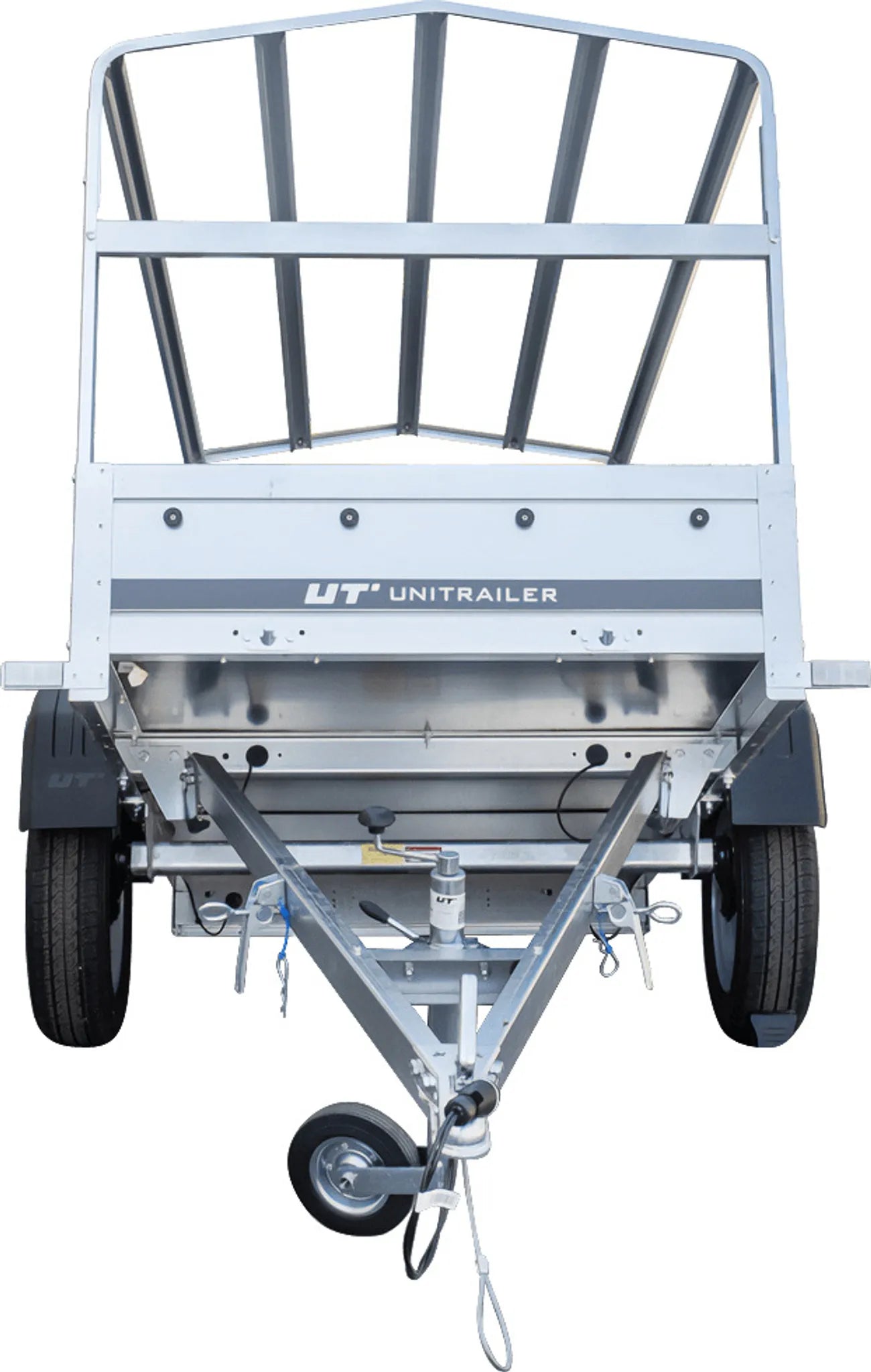 Anhänger Garden Trailer 200 KIPP 200x106 cm 750 kg - Mit Hochspriegel, blauer Hochplane und Stützrad