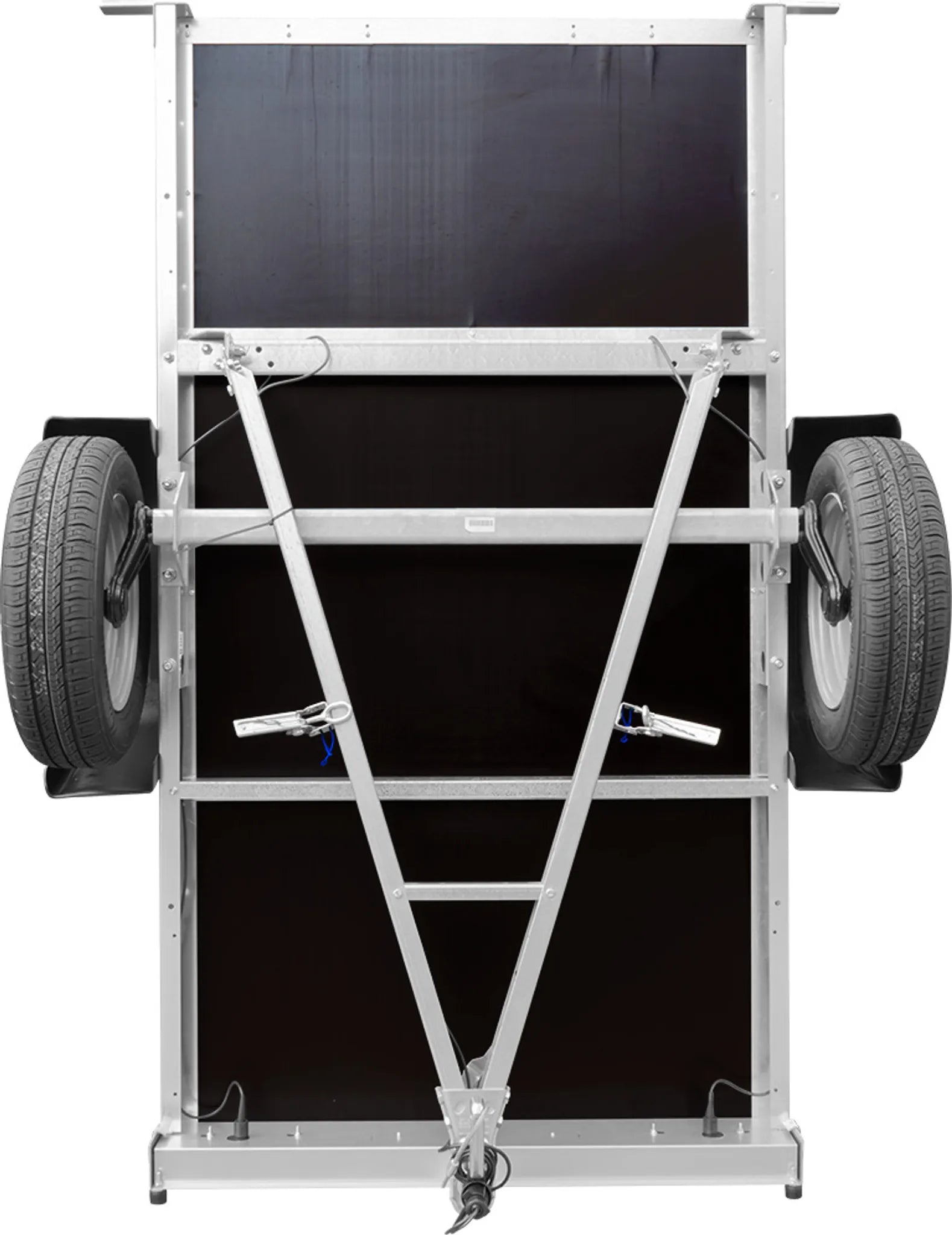 Anhänger Garden Trailer 200 KIPP 200x106 cm 750 kg - Mit Hochspriegel, blauer Hochplane und Stützrad