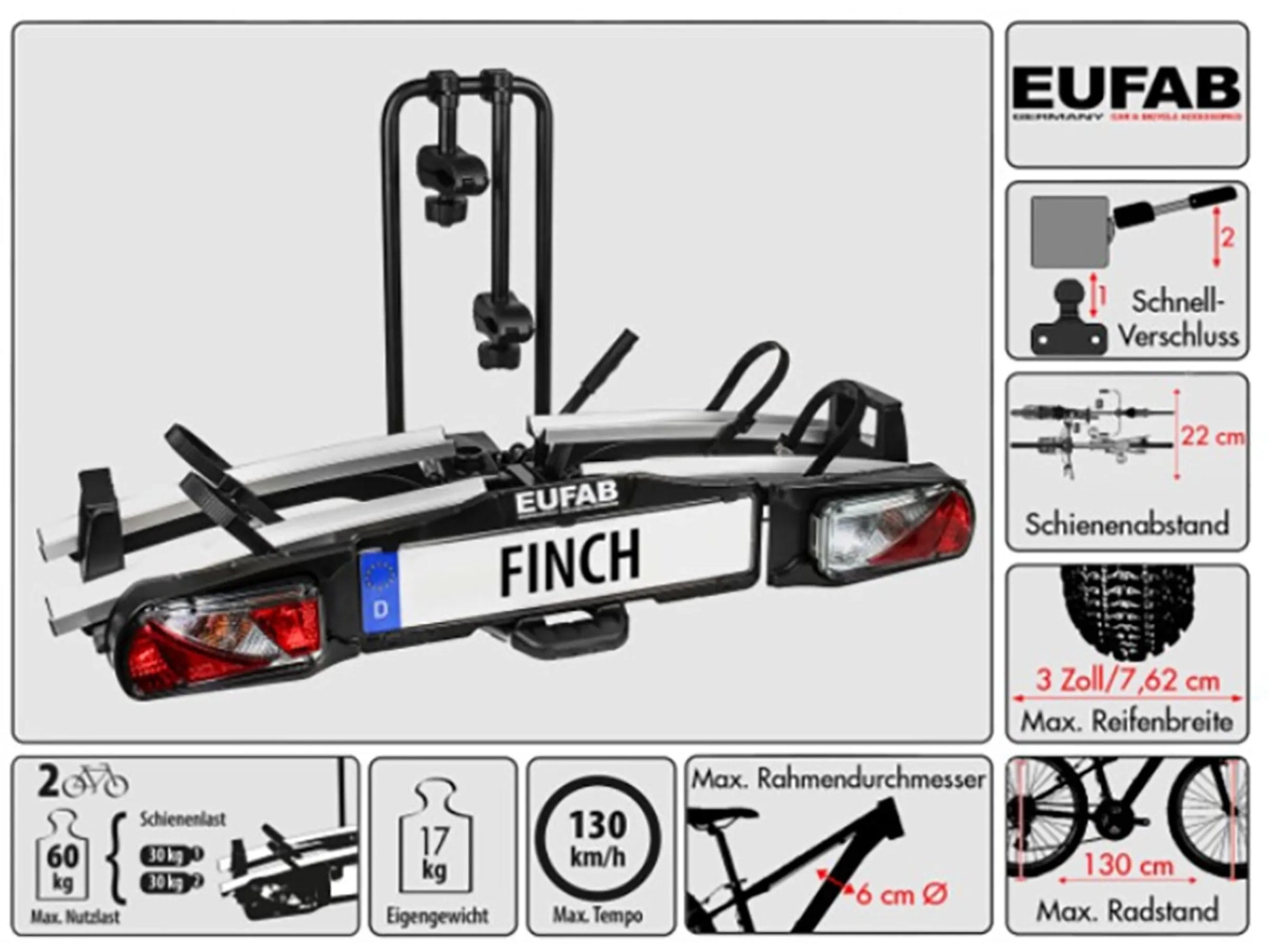 Eufab Fahrradträger Finch