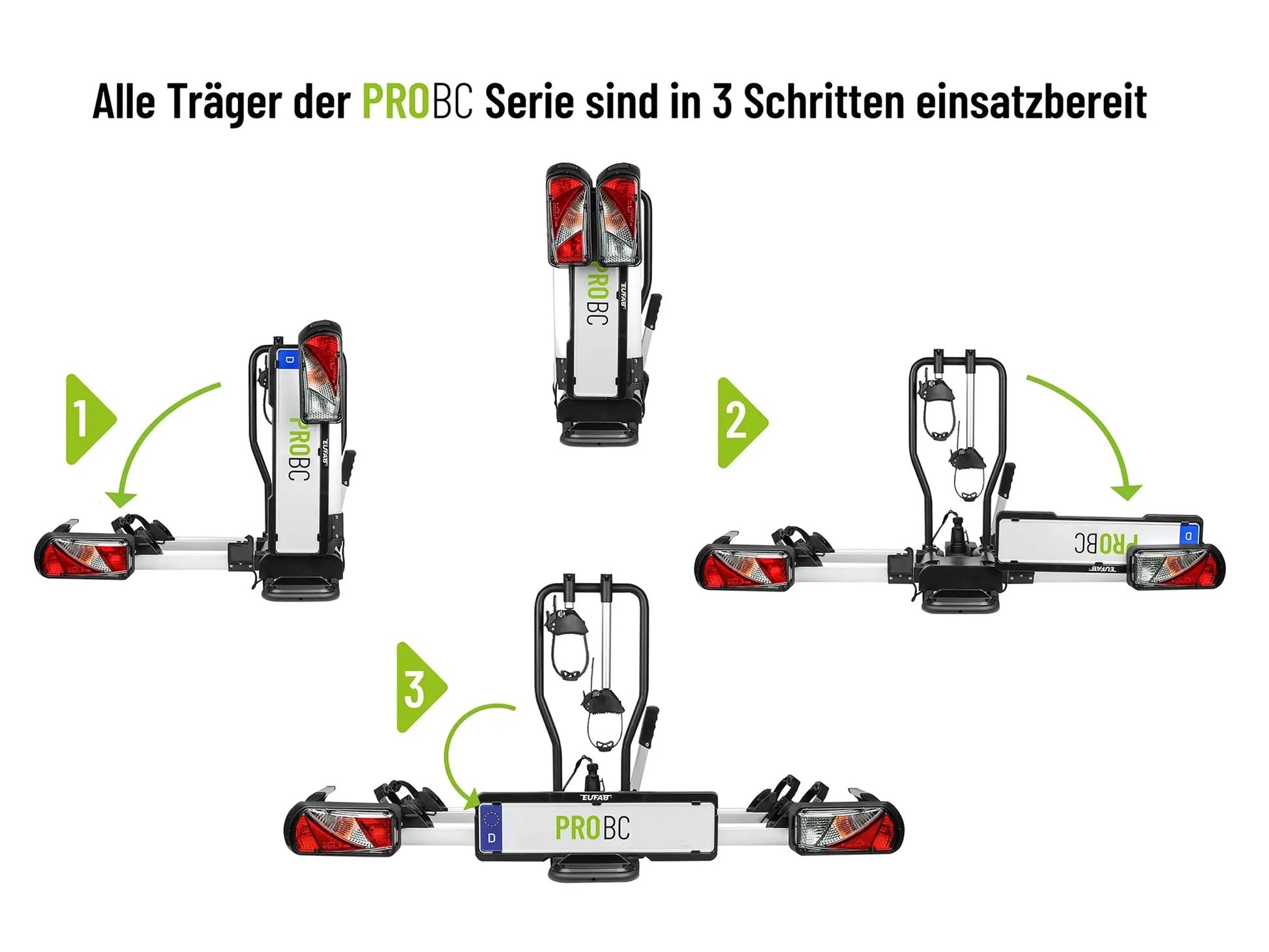 Eufab Fahrradträger PROBC3 für 3 Fahrräder