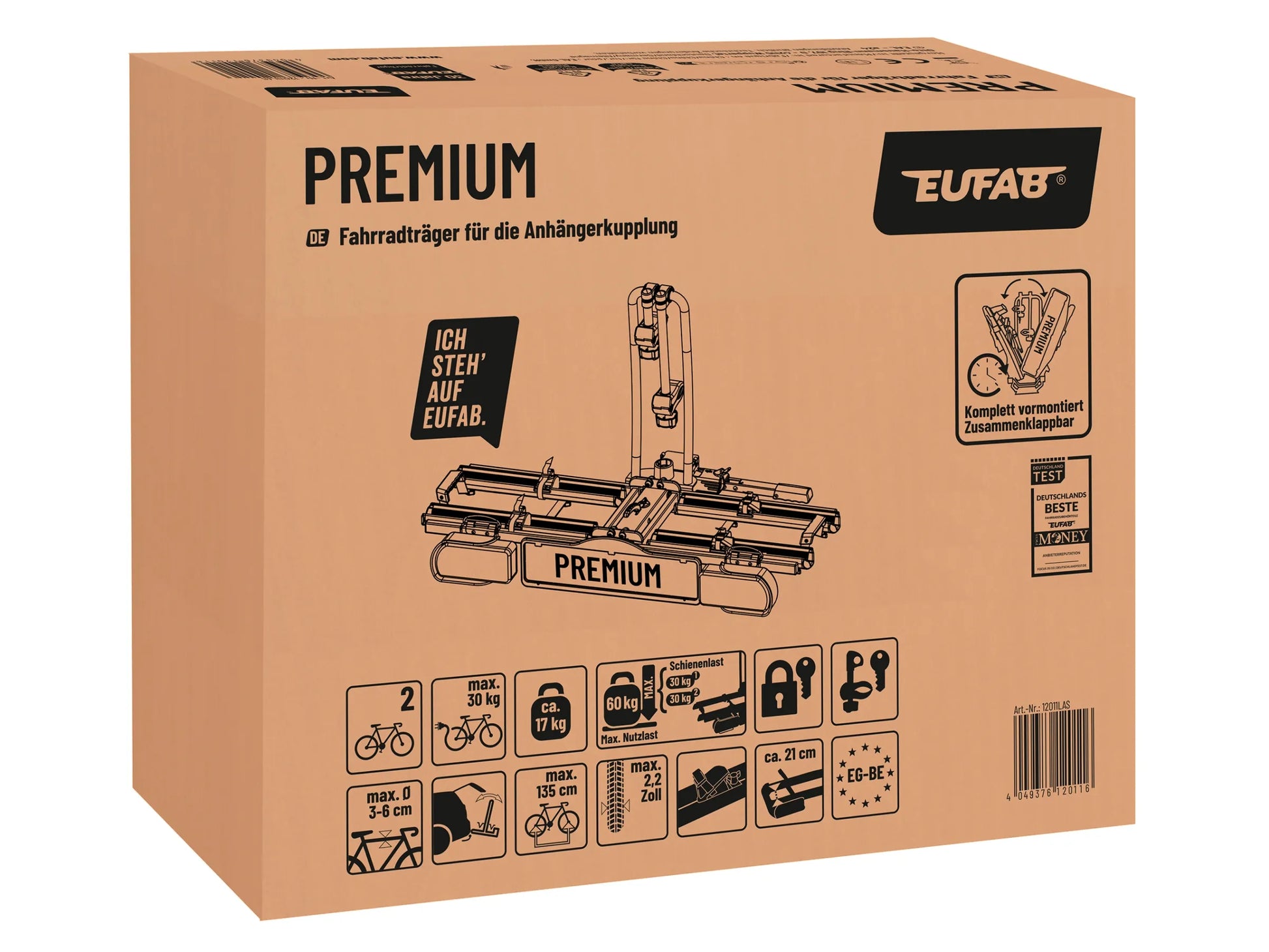 Eufab Fahrradträger Premium Faltbar